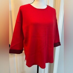Tahari Red Knit Sweater